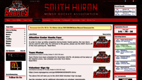 What Southhuronminorhockey.ca website looked like in 2019 (4 years ago)