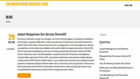 What Shameonyoublogueira.com website looked like in 2019 (4 years ago)