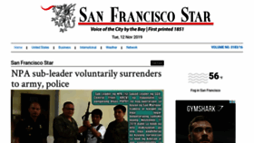 What Sanfranciscostar.com website looked like in 2019 (4 years ago)