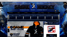 What Sabrehockey.com website looked like in 2019 (4 years ago)