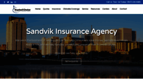 What Sandvikinsuranceagency.com website looked like in 2019 (4 years ago)