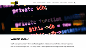 What Seqan.de website looked like in 2019 (4 years ago)