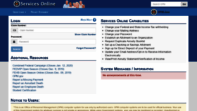 What Servicesonline.opm.gov website looked like in 2019 (4 years ago)