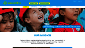 What Saigonchildren.com website looked like in 2019 (4 years ago)