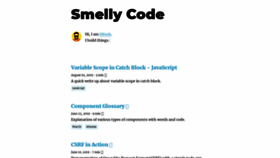 What Smellycode.com website looked like in 2019 (4 years ago)