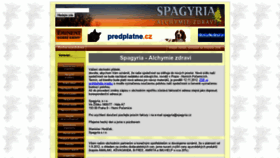 What Spagyria.cz website looked like in 2019 (4 years ago)
