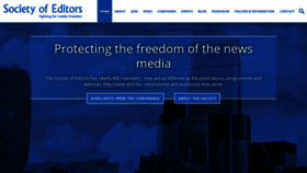 What Societyofeditors.org website looked like in 2019 (4 years ago)