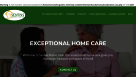 What Sevenshomecare.com website looked like in 2019 (4 years ago)