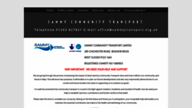 What Sammycommunitytransport.org website looked like in 2019 (4 years ago)