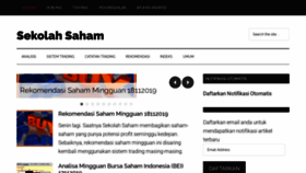 What Sekolahsaham.com website looked like in 2019 (4 years ago)