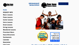 What Sanjoseschoolofmusic.com website looked like in 2019 (4 years ago)