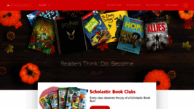 What Scholastic.com website looked like in 2019 (4 years ago)