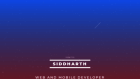 What Ssiddharth.com website looked like in 2019 (4 years ago)