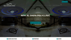 What Shefapolyclinic.ae website looked like in 2019 (5 years ago)