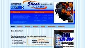What Sheargeniushairsalon.com website looked like in 2019 (4 years ago)