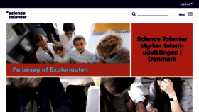 What Sciencetalenter.dk website looked like in 2019 (4 years ago)