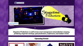 What Stagetimeproductions.com website looked like in 2019 (4 years ago)