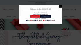 What Sayitwithagift.com website looked like in 2019 (4 years ago)