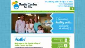 What Smilecenterforkids.com website looked like in 2019 (4 years ago)