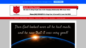 What Salvationarmyhuttcity.org.nz website looked like in 2019 (5 years ago)