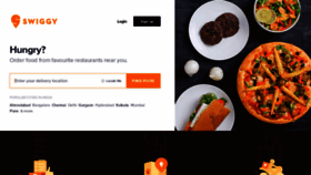 What Swiggy.in website looked like in 2019 (4 years ago)