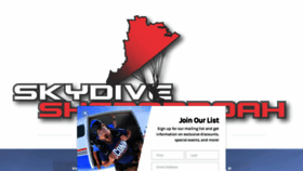 What Skydiveshenandoah.com website looked like in 2019 (4 years ago)