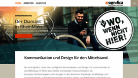 What Significa.de website looked like in 2019 (4 years ago)