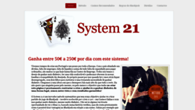 What System21.pt website looked like in 2019 (4 years ago)