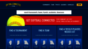 What Softballconnected.com website looked like in 2019 (4 years ago)