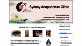 What Sydney-acupuncture-clinic.com website looked like in 2019 (4 years ago)
