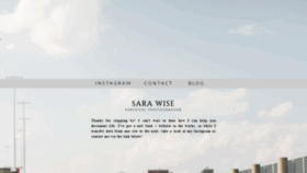 What Sarawisephotography.com website looked like in 2019 (4 years ago)