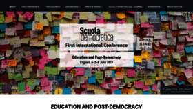 What Scuolademocratica-conference.net website looked like in 2019 (4 years ago)