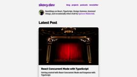 What Skovy.dev website looked like in 2019 (4 years ago)