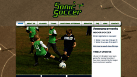 What Sonicsocceracademy.org website looked like in 2019 (4 years ago)