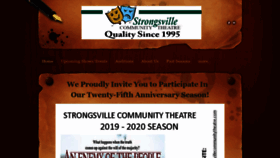 What Strongsvillecommunitytheatre.com website looked like in 2019 (4 years ago)