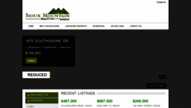 What Siouxmountainrealty.com website looked like in 2019 (4 years ago)