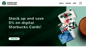 What Starbuckscardb2b.com website looked like in 2019 (4 years ago)
