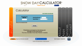 What Snowdaycalculator.com website looked like in 2019 (4 years ago)