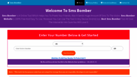 What Smsbomber.biz website looked like in 2019 (4 years ago)