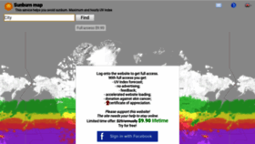 What Sunburnmap.com website looked like in 2019 (4 years ago)