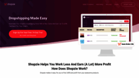 What Shopzie.com website looked like in 2019 (4 years ago)