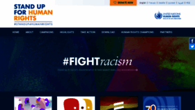 What Standup4humanrights.org website looked like in 2019 (6 years ago)