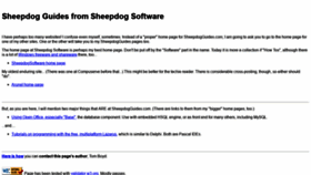 What Sheepdogguides.com website looked like in 2019 (4 years ago)