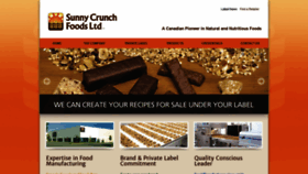 What Sunnycrunch.ca website looked like in 2019 (4 years ago)