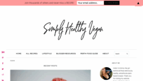 What Simplyhealthyvegan.com website looked like in 2019 (4 years ago)