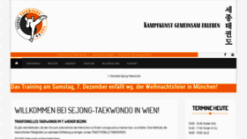 What Sejong-taekwondo.at website looked like in 2019 (4 years ago)