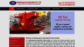 What Shubhampressautomation.com website looked like in 2019 (4 years ago)