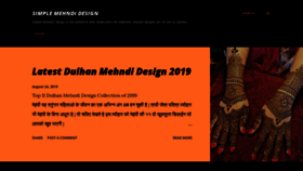 What Simplemehndidesignhands.blogspot.com website looked like in 2019 (4 years ago)
