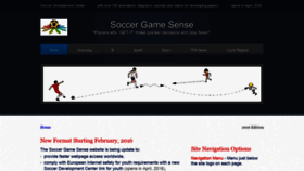 What Soccergamesense.com website looked like in 2019 (4 years ago)