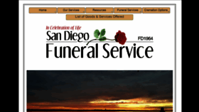 What Sandiegofuneralservice.com website looked like in 2019 (4 years ago)
